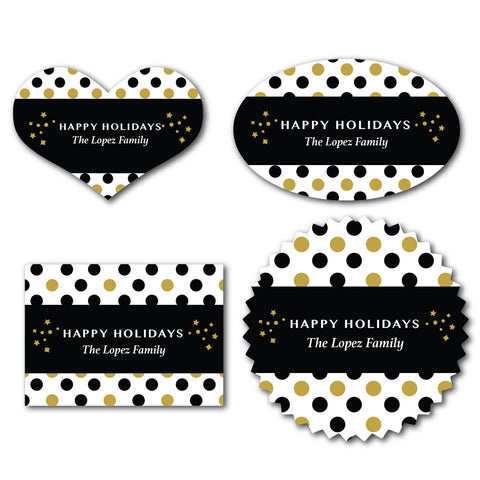 Golden Holidays (Polka Dots)